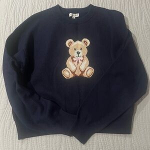 Orange Kiss Navy Sweater